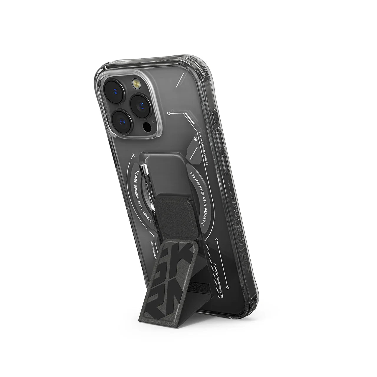 SkinArma iPhone 16 Pro Max Helio MagSafe Case With Grip Stand | Black