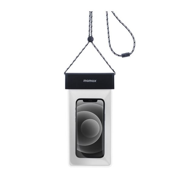 Momax Waterproof Pouch with universal neck strap | Space Grey