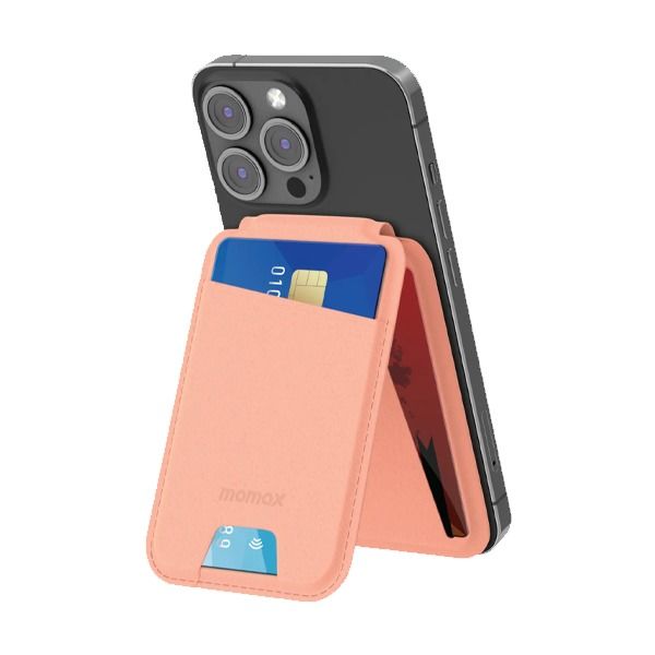 Momax 1 Wallet Magnetic Stand Car Holder Pink