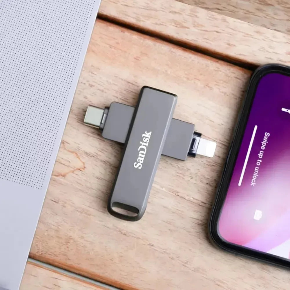 Sandisk Ixpand Flash Drive Lux USB-C And Lightning 256GB