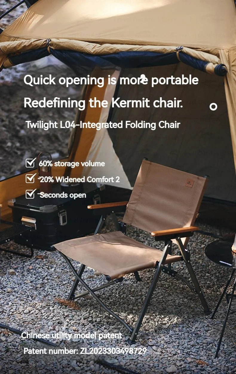 Naturehike Nightfall L04 Quick-Opening Folding Chair | Dark Coffee