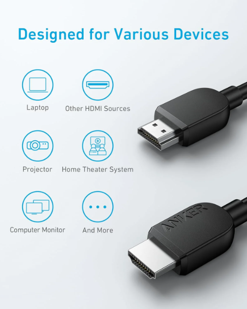 Anker Superior Defintion HDMI Cable 6ft 8k
