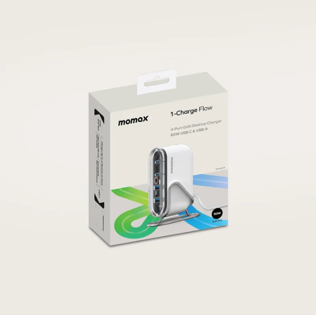Momax 80W GaN Desktop Charger | 4 Ports