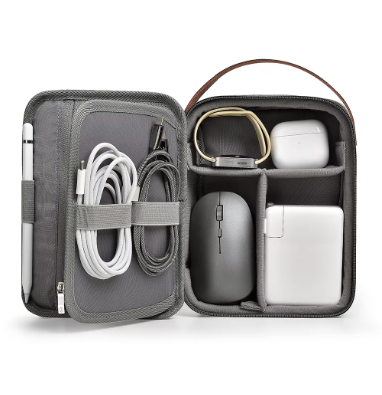 WiWU Minimalist Travel Pouch for Electronics Macbook Accessorie Organizer Bag | Gray