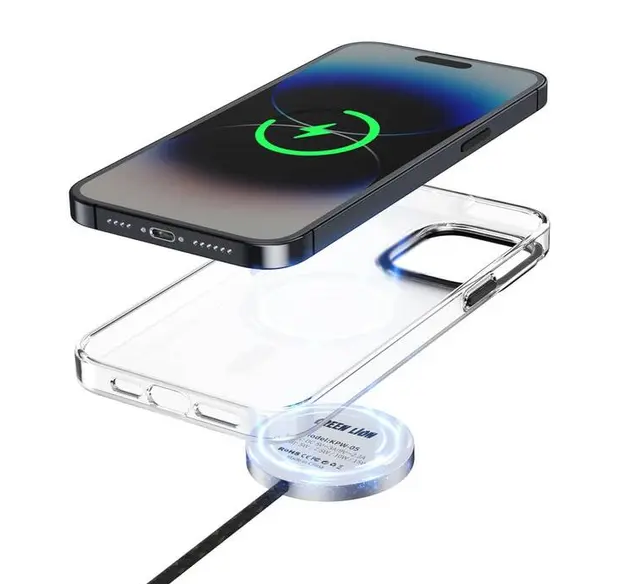 Hoco Transparent Magnetic Case For iPhone 15 Pro | Smoke