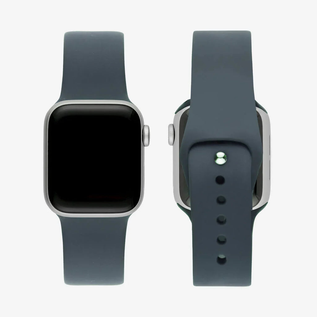 LZEL 38/40/41/42MM AvalonFlex Series 10 Silicone Watch Band | Midnight Black