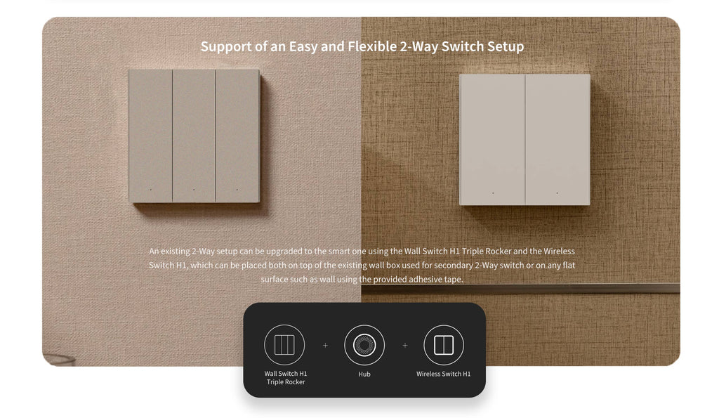 Aqara Smart Wall Switch H1 Triple Rocker (No Neutral)