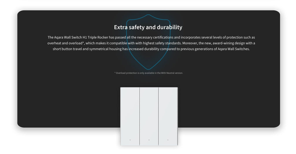 Aqara Smart Wall Switch H1 Triple Rocker (No Neutral)
