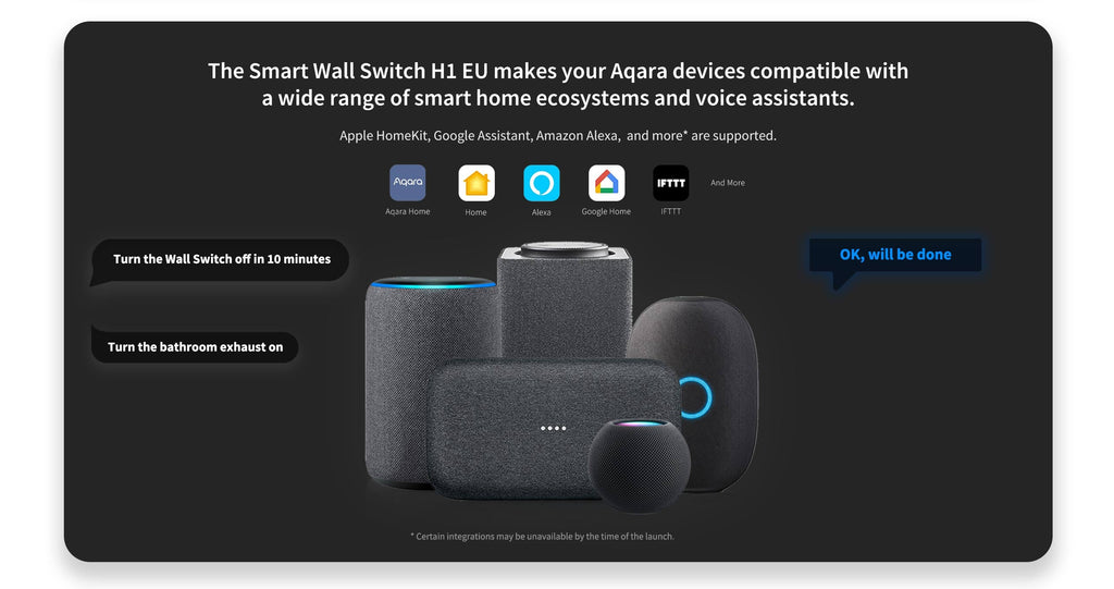 Aqara Smart Wall Switch H1 (No Neutral,Single Rocker)