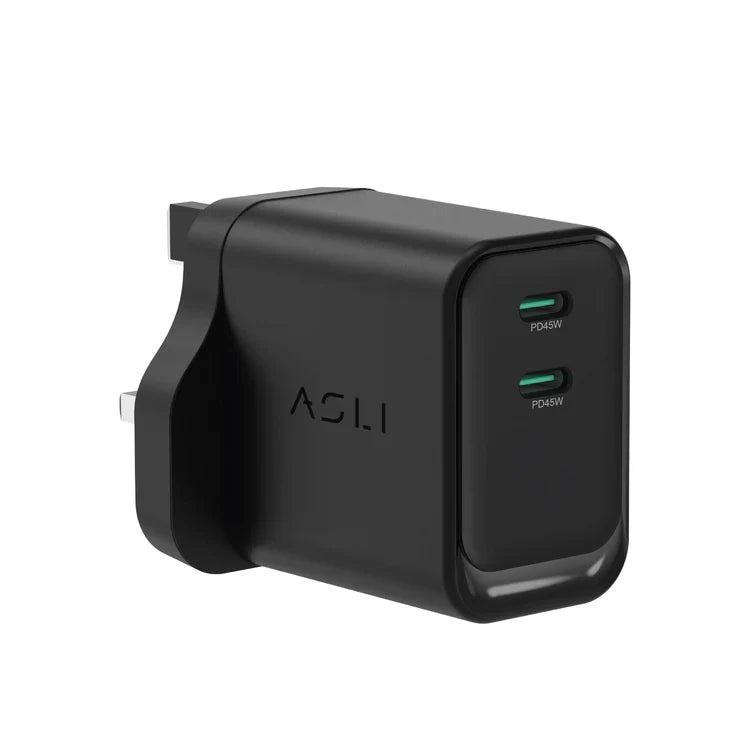 Asli Global Thundervolt Surge 45W Power Delivery GaN Dual USB-C Charger