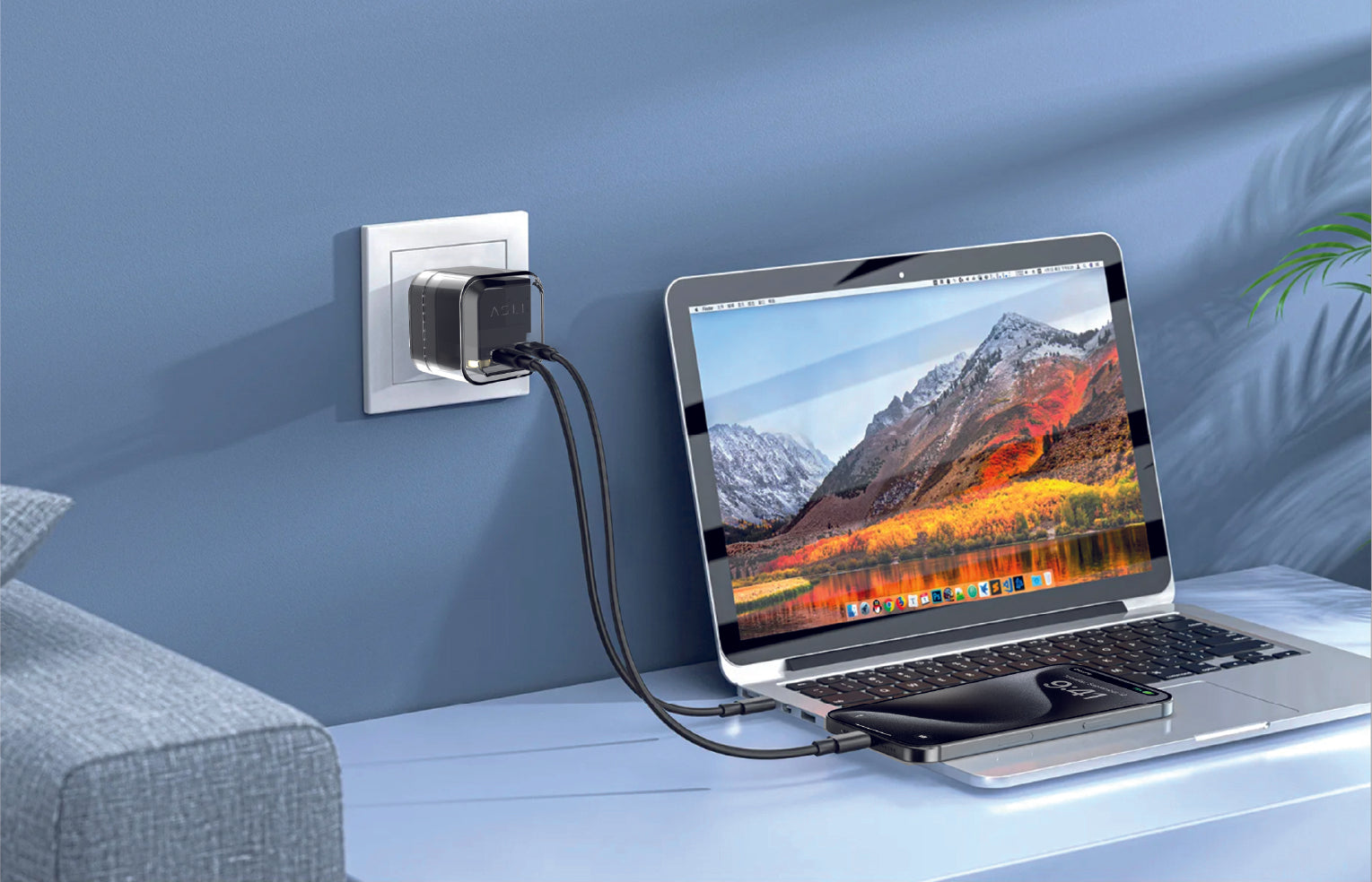 Asli Global Wall Charger 35W Dual Type-C ThunderVolt | Transparent