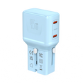 LZEL TravelPro Series Dual Port GaN Travel Wall Charger 45W I Dual Type-C Output I Global compatibility I Blue