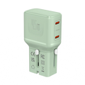 LZEL TravelPro Series Dual Port GaN Travel Wall Charger 45W I Dual Type-C Output I Global compatibility I Green