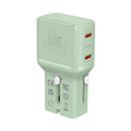 LZEL TravelPro Series Dual Port GaN Travel Wall Charger 65W I Dual Type-C Output I Global compatibility I Green