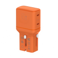 LZEL TravelPro Series Dual Port GaN Travel Wall Charger 65W I Dual Type-C Output I Global compatibility I Orange