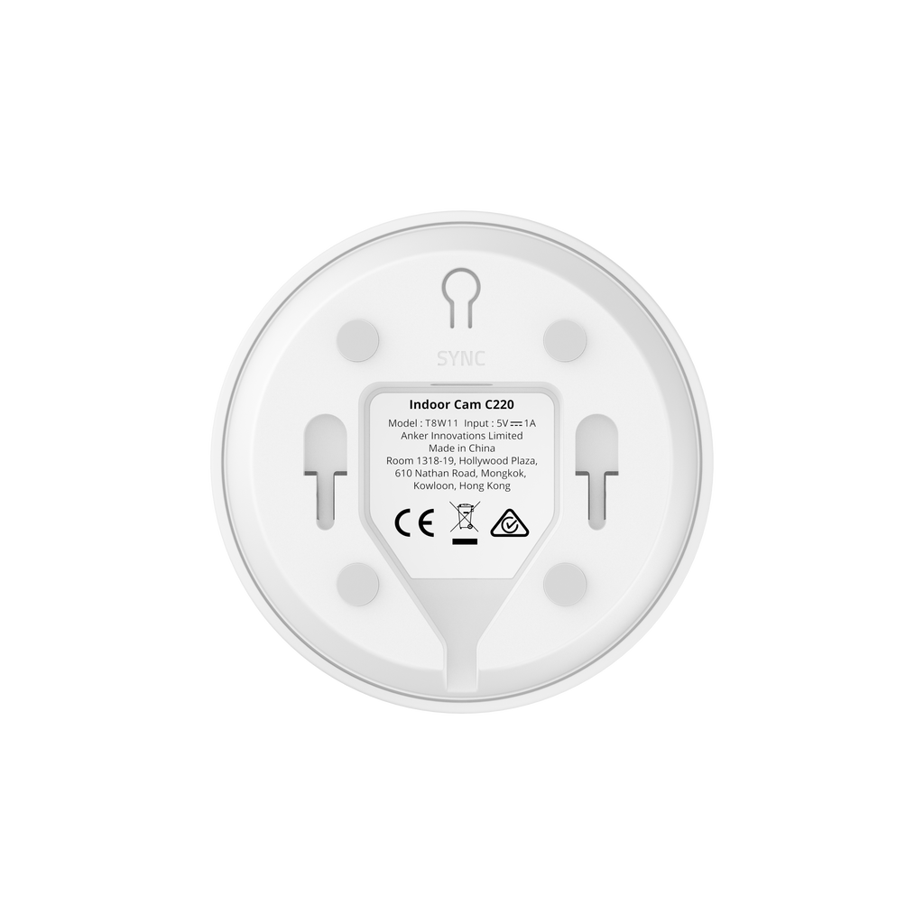 Eufy Security Cam C220 2k Wired Indoor Camera 360 Pan And Tilt With 2k Clarity | White