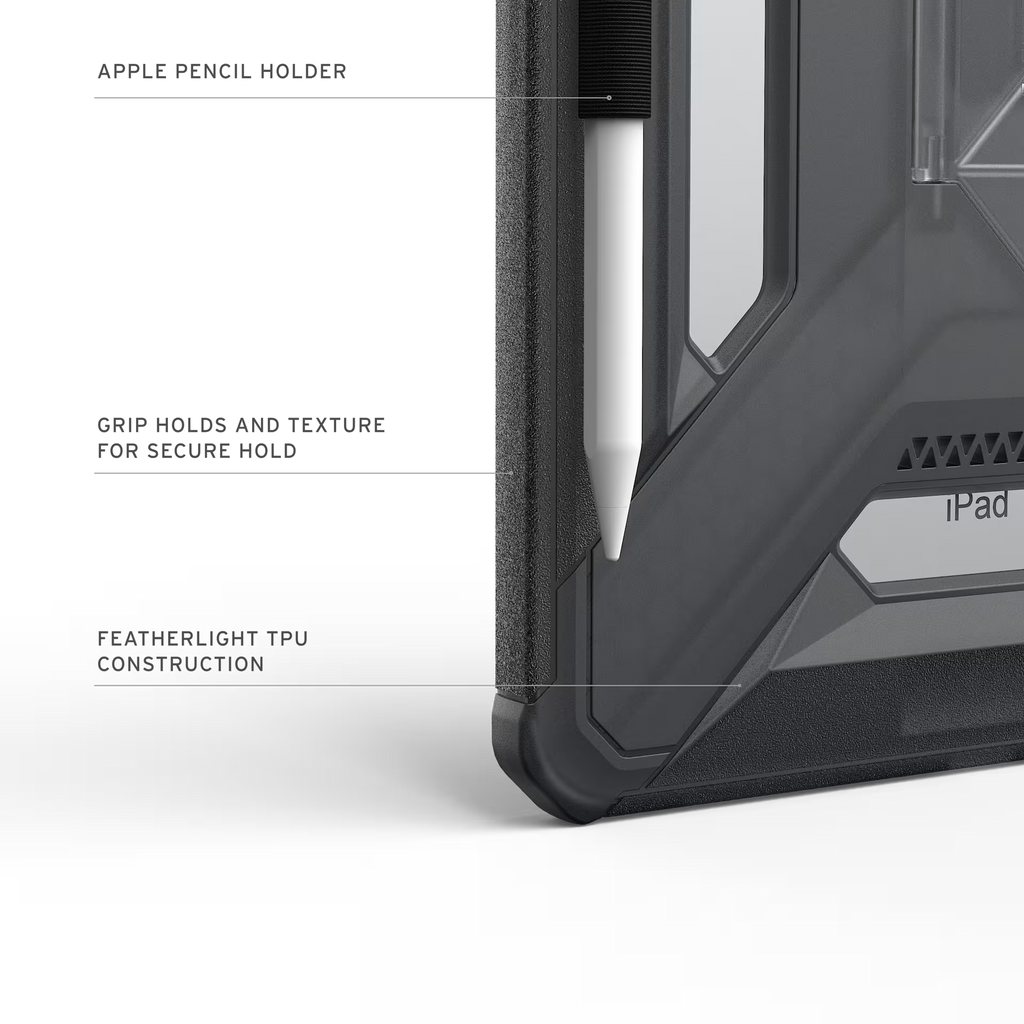 UAG Apple iPad 11" 11th Gen (A16) Scout+ Case | Grey Transparent