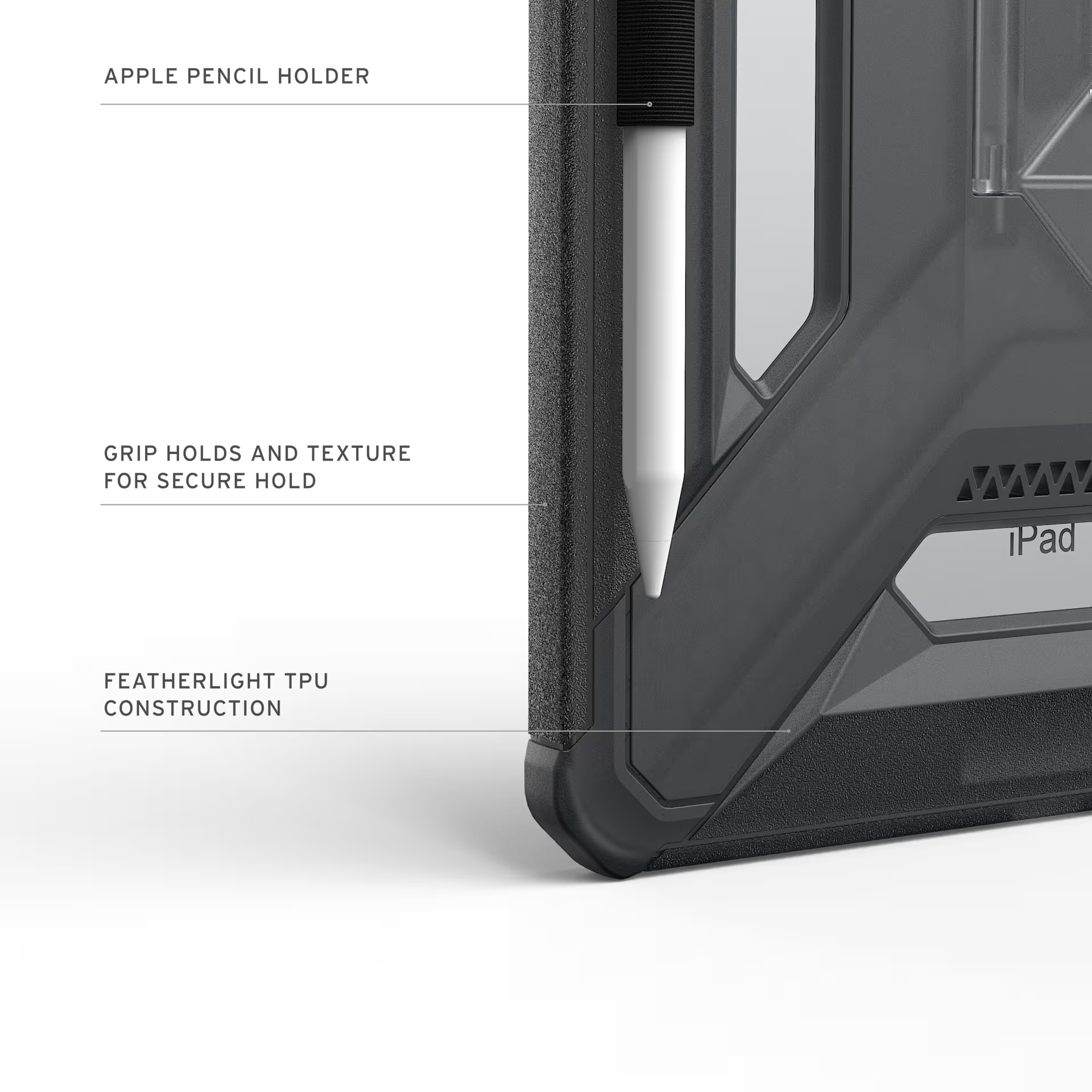 UAG Apple iPad 11" 11th Gen (A16) Scout+ Case | Grey Transparent