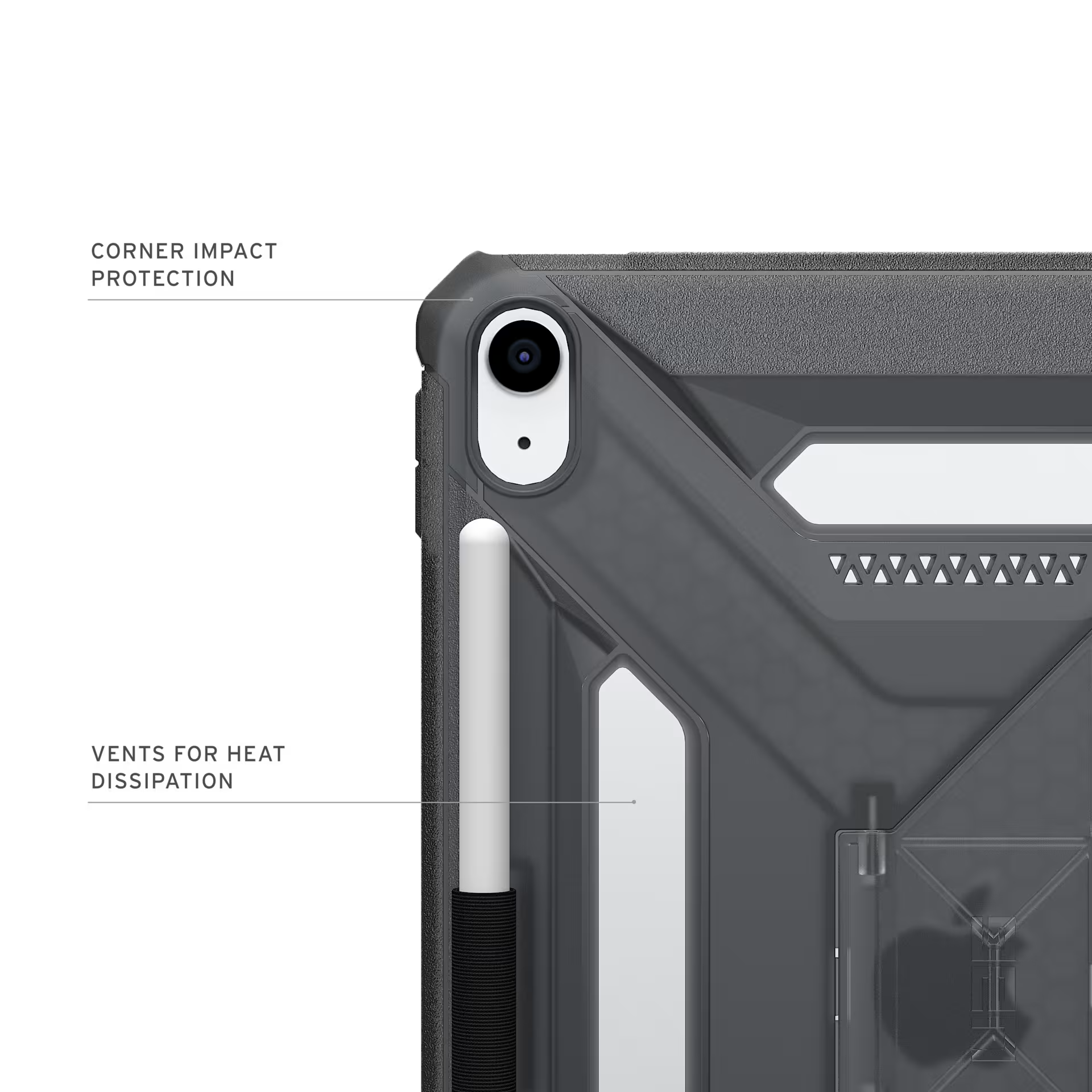 UAG Apple iPad 11" 11th Gen (A16) Scout+ Case | Grey Transparent