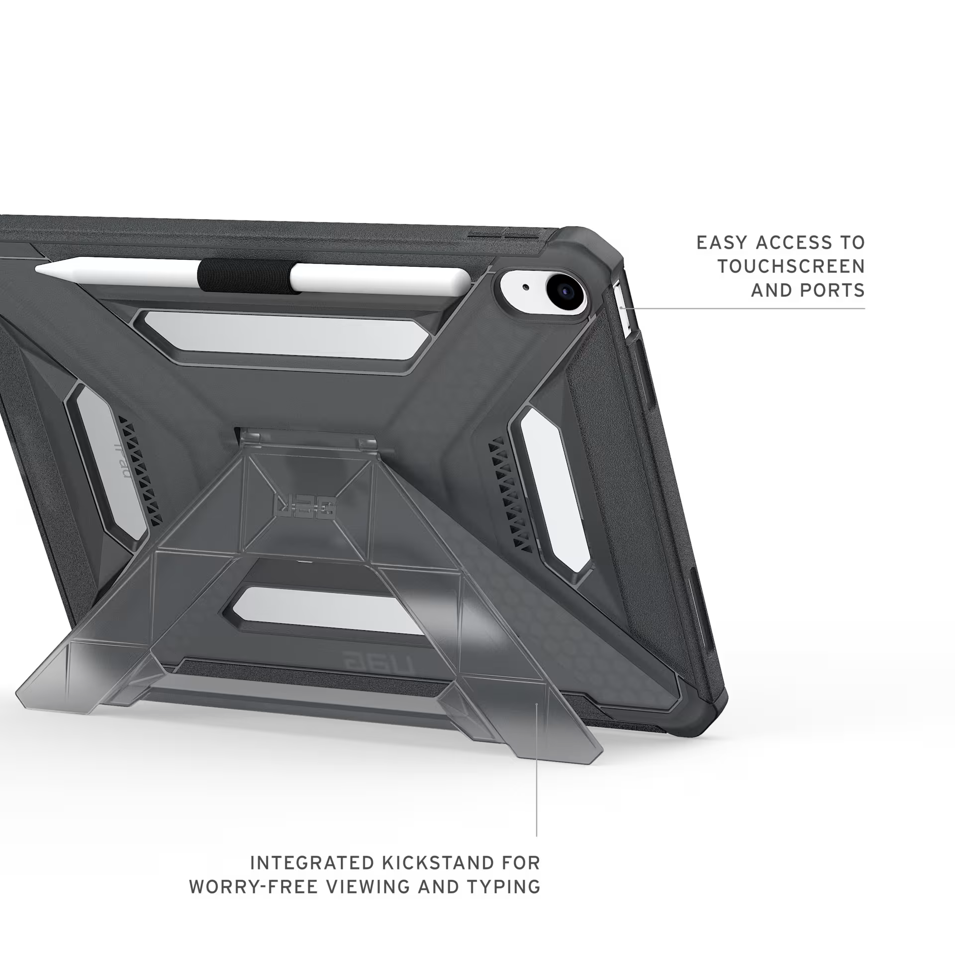 UAG Apple iPad 11" 11th Gen (A16) Scout+ Case | Grey Transparent