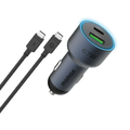 Momax Move – 67W Dual-Port Car Charger + 1m 100W USB-C to USB-C Cable
