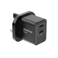Momax Wall Charger Mini 35W, 2-port USB-C, GaN Technology | Black