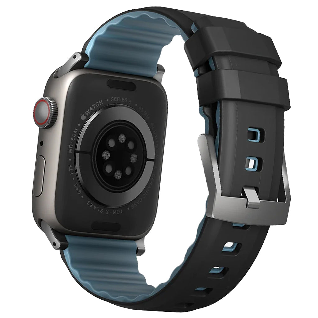 Uniq Apple Watch 41/30/38MM Linus Airosoft Silicone Strap | Midnight Black