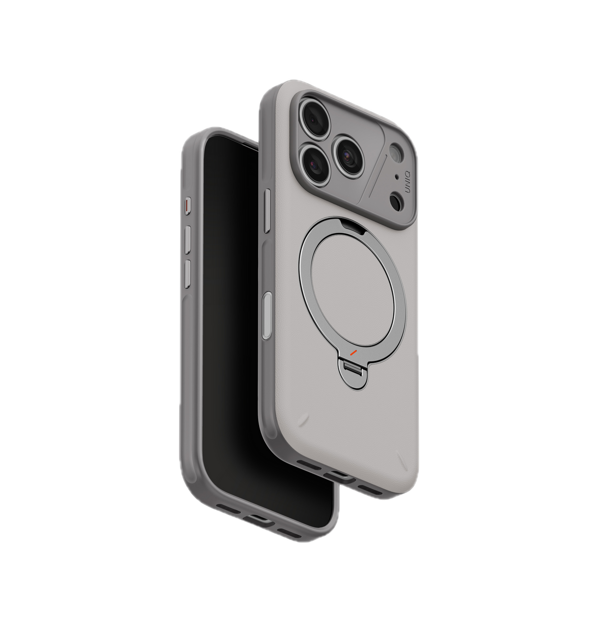 UNIQ ELIX Smudge-Resistant MagSafe Protection Case with 360° Kickstand for iPhone 18 Pro | Cloud Stone