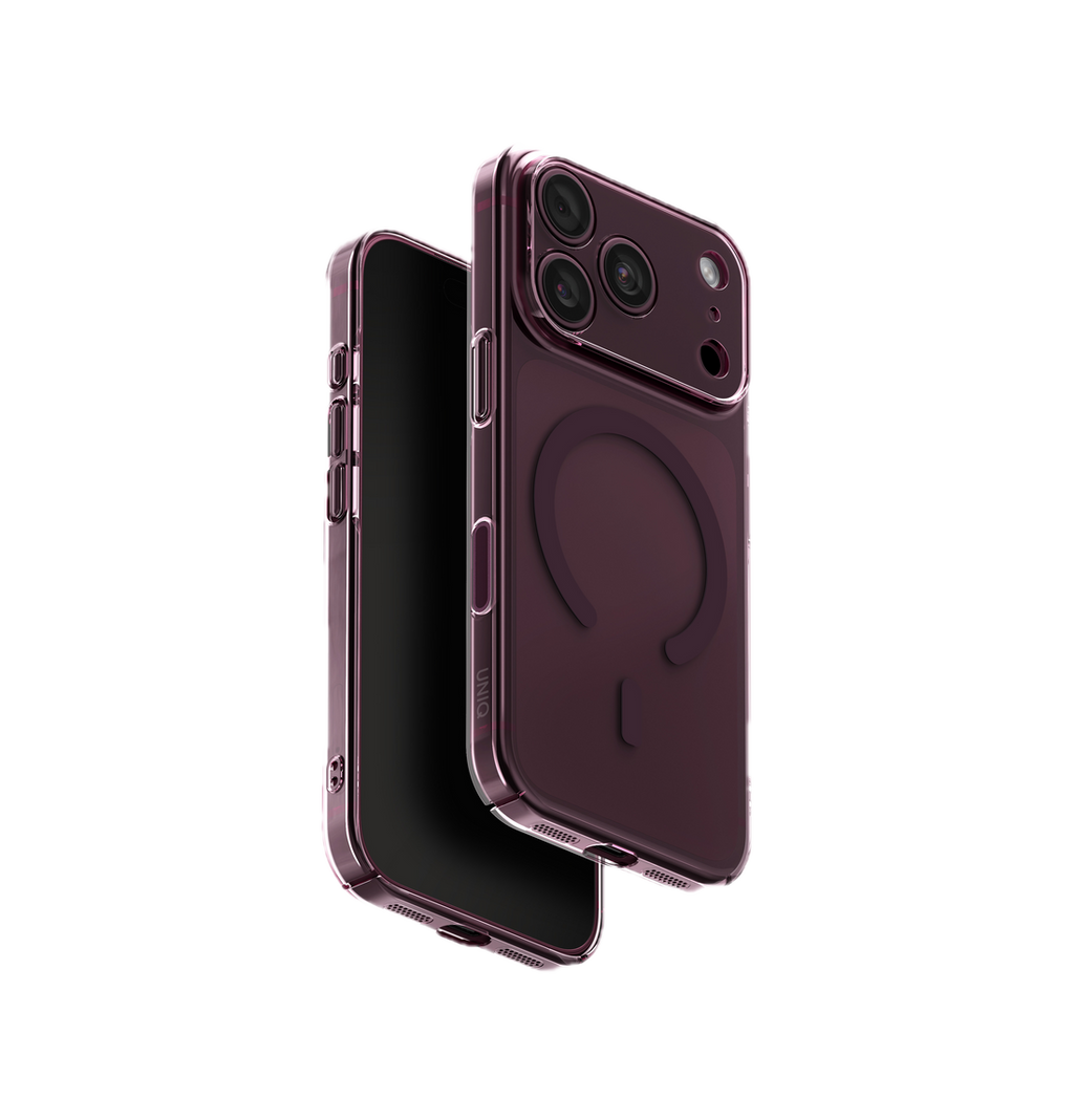 UNIQ Airsuit Ultra-Slim Case for iPhone 18 Pro â?? Long-Lasting Clarity, MagSafe | Glossy Burgundy