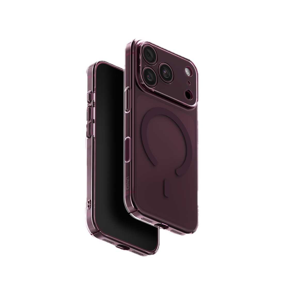 UNIQ Airsuit Ultra-Slim Case for iPhone 18 Pro â?? Long-Lasting Clarity, MagSafe | Glossy Burgundy