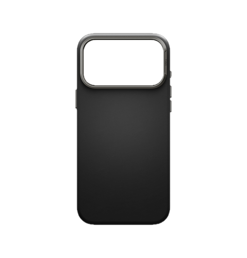 UNIQ Lyden Vegan Leather Case for iPhone 18 Pro Max â?? Aluminum Bezel, MagSafe Compatible