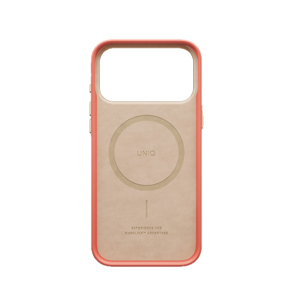 UNIQ Lyden Vegan Leather Case for iPhone 18 Pro Max â?? Aluminum Bezel, MagSafe Compatible