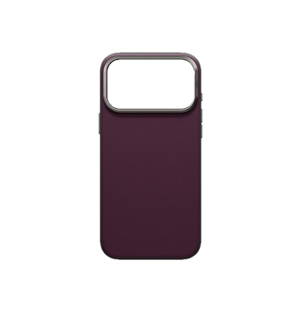 UNIQ Lyden Vegan Leather Case for iPhone 18 Pro Max â?? Aluminum Bezel, MagSafe Compatible