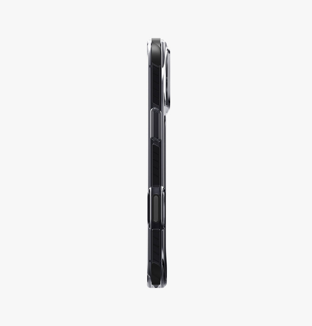 Uniq Hybrid Combat Rugged Case With Triple-Layer Impact Shield  Case For Iphone 18 Pro Max Carbon