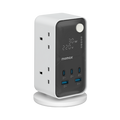 Momax 1-charge Work Flow 6-outlet Digital Display Power Tower With Usb  | White