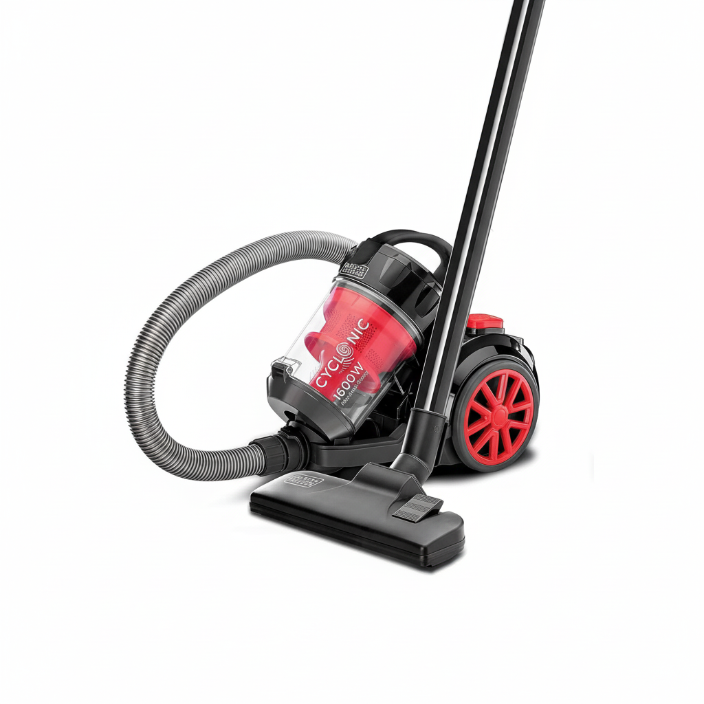 Black & Decker 1600W Bagless Cyclonic Canister Vacuum Cleaner, Multi Color