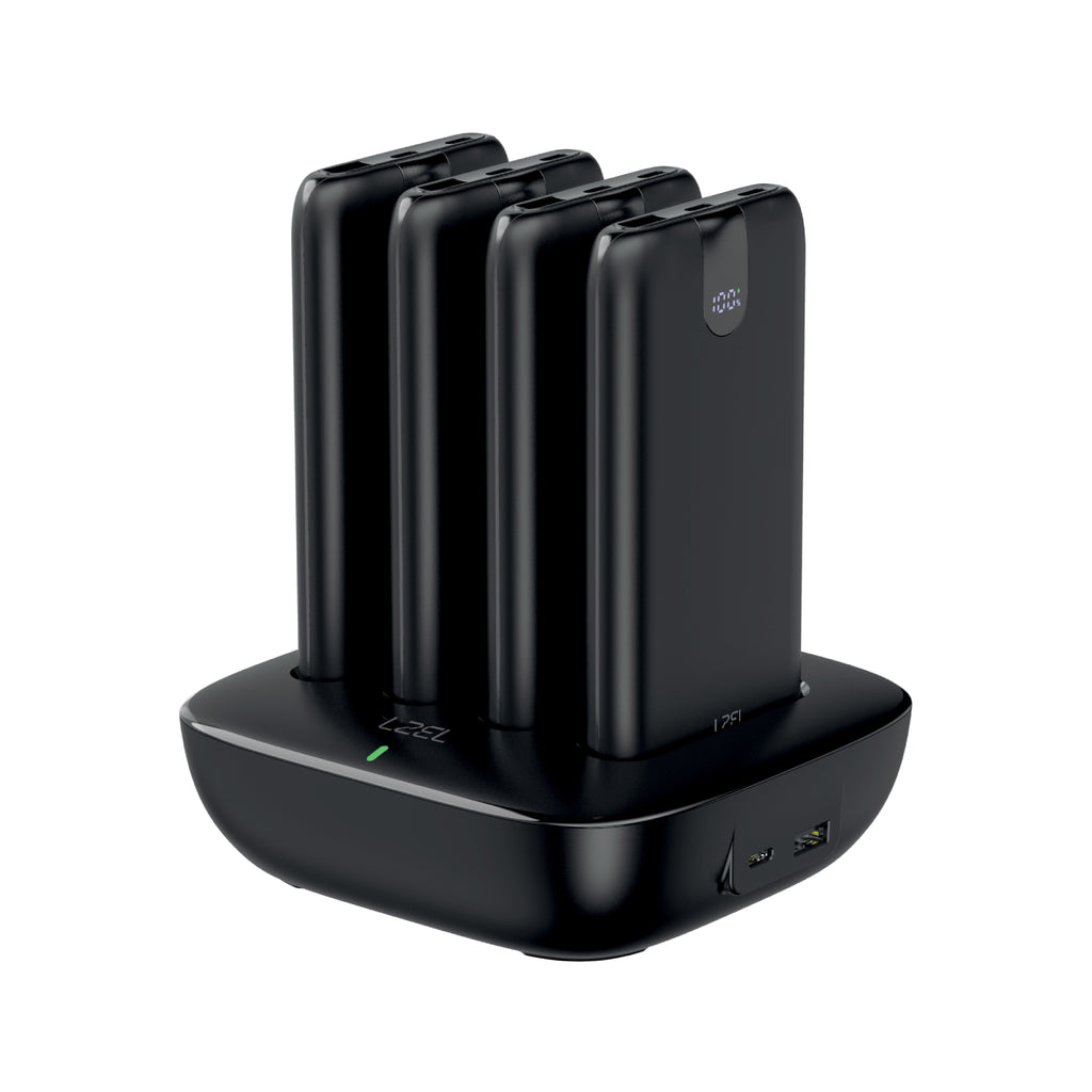 LZEL Quadra Energia Y Station 10000mAh Charging Station Built In Cable Lightning And Type-C | Black