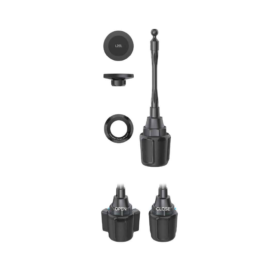 LZEL MagMount Go Magnetic Cup Holder Phone Mount | Black