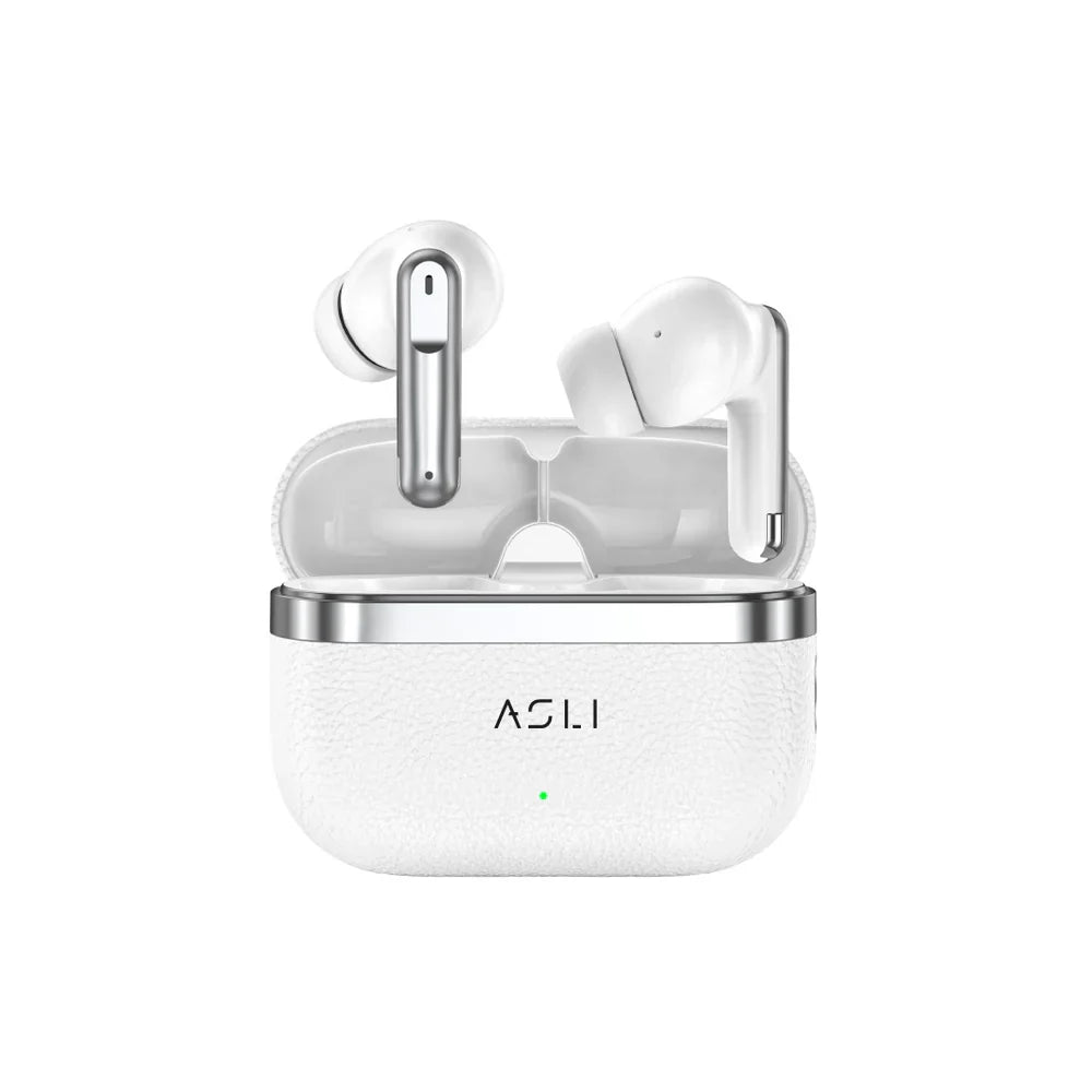 Asli Global EcoPods Air TWS Wireless ANC Bluetooth Earbuds with Active Noise Cancellation