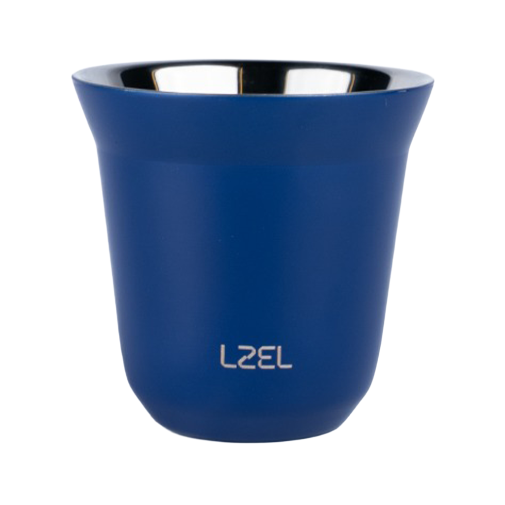LZEL Large Double Wall Insulated Stainless Steel Espresso Cup 160 ml â Reusable & Dishwasher Safe Mugs | Blue
