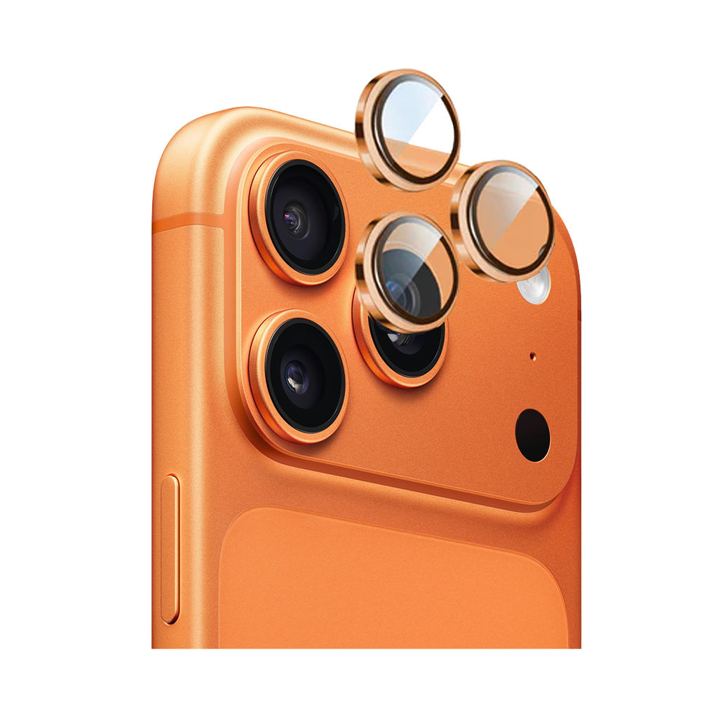 LZEL OptiShield Series HD Corning Camera Glass for iPhone 17 Pro/17 Pro Max | Papaya Orange