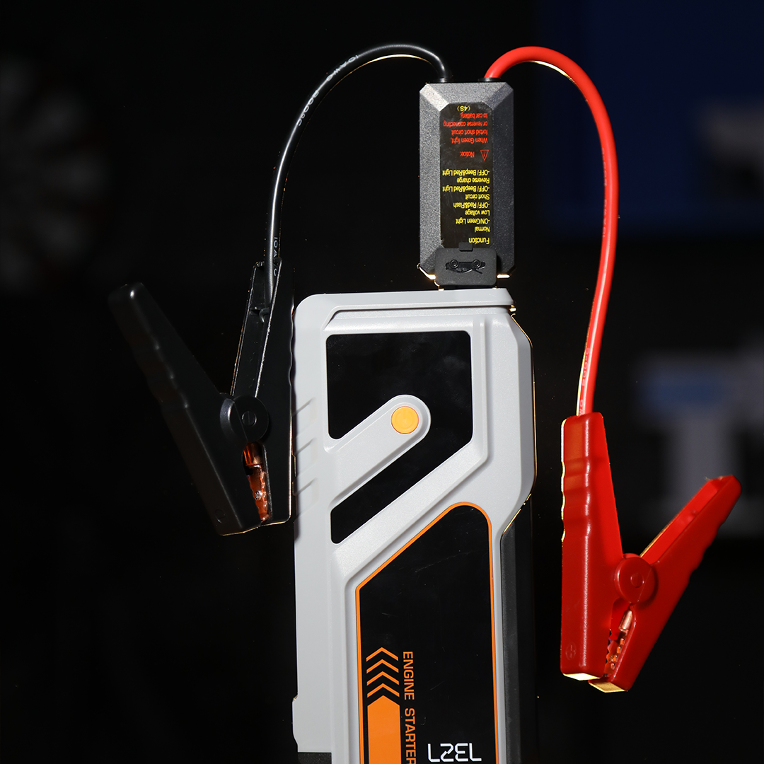 LZEL EnergizeIgnite Air 12000mAh 12V Car Jump Starter with LED Flashlight | Gray/Black