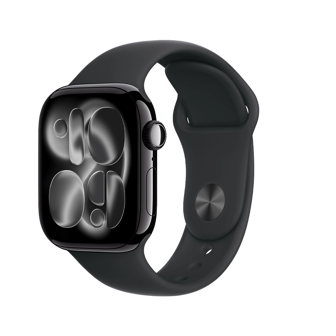 Apple Watch Series 11 - GPS - 42mmÂ - Jet Black Aluminium Case with Black Sport Band - S/M