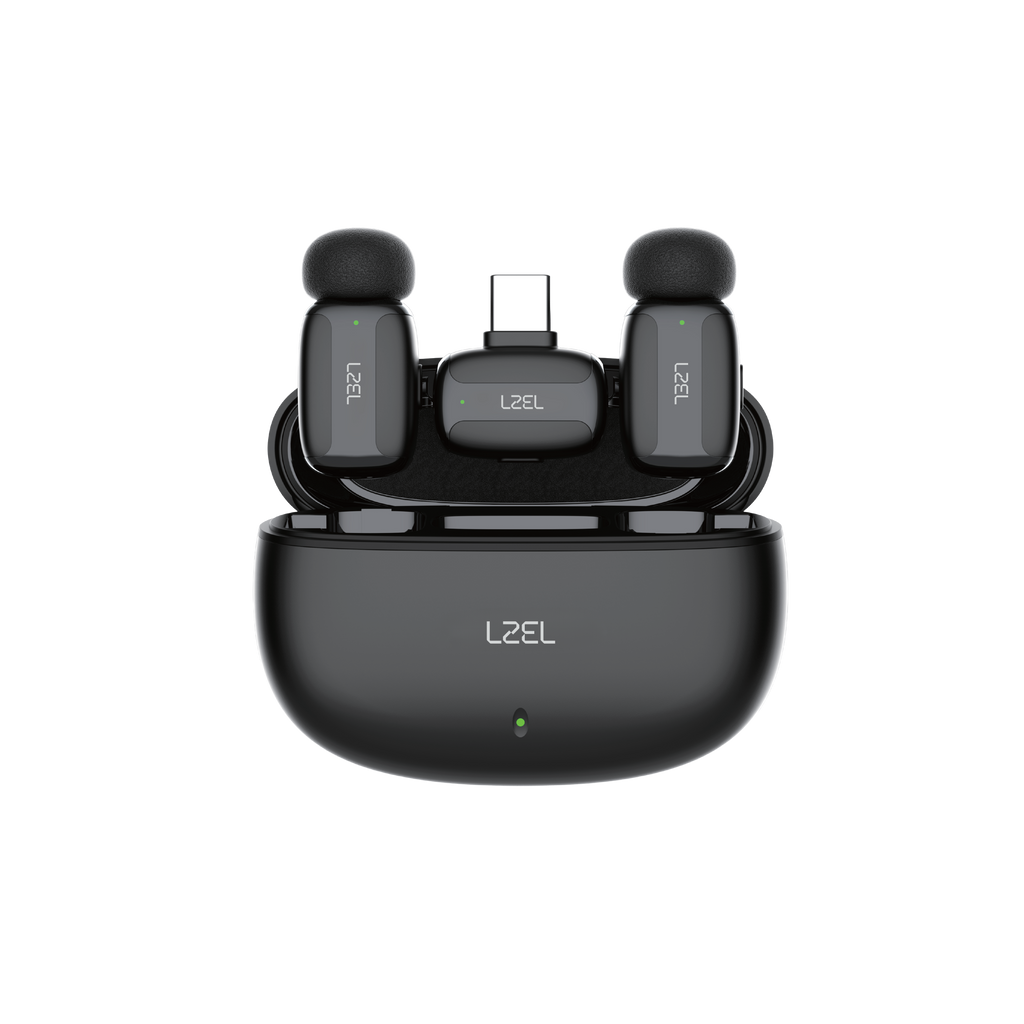 LZEL 2.4GHz Wireless Microphone â€“ Portable, Plug & Play, Noise Reduction & Voice Effects
