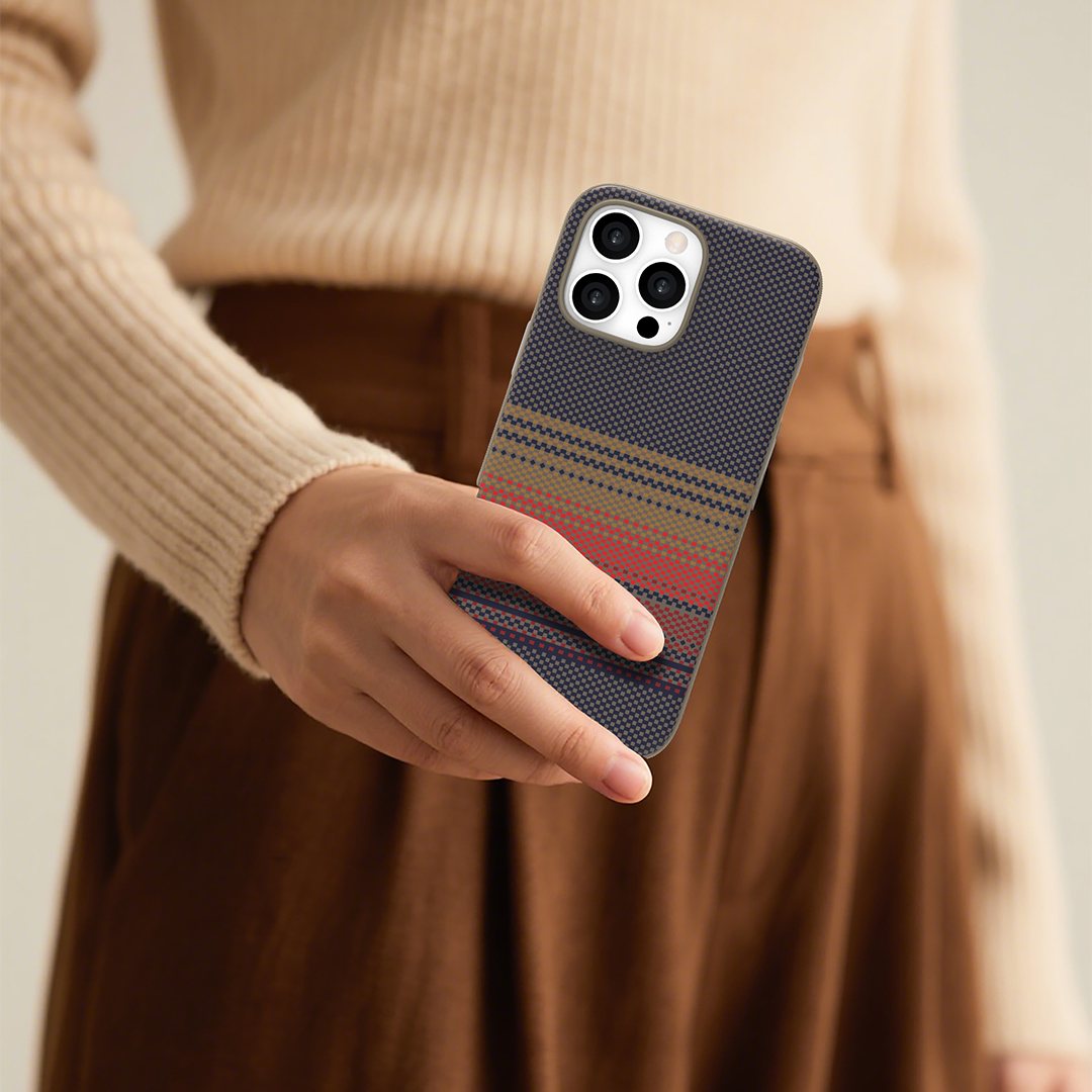 LZEL MagCarbon Splice Case for iPhone 16 Pro Max | Mix Brown