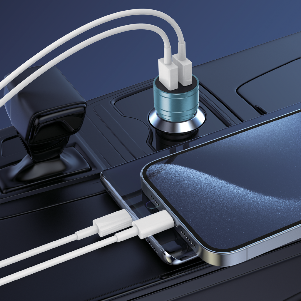 90 Percent MotoCharger12 Dual Port USB-A Car Charger