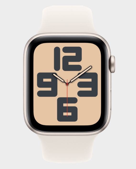 Apple Watch SE GPS + Cellular 44mm Starlight Aluminum Case with Starlight Sport Band - Regular