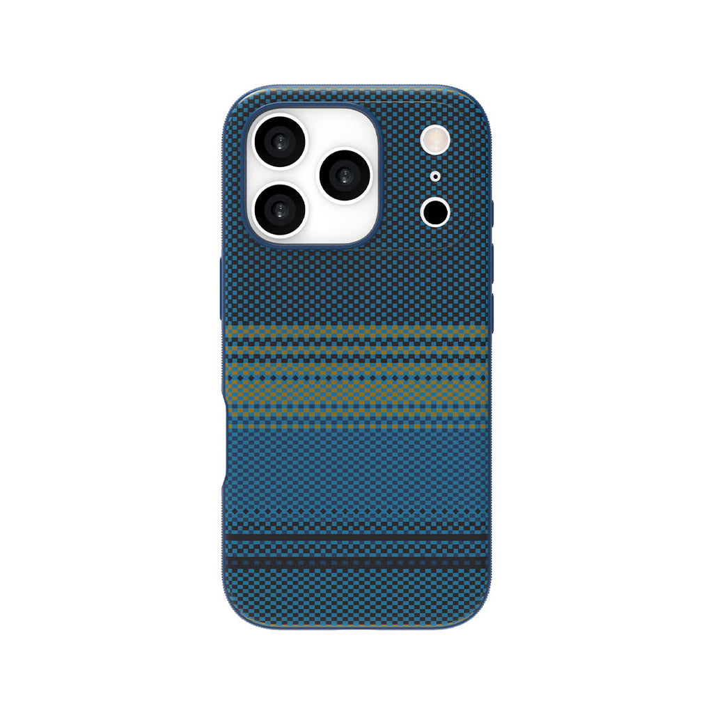 LZEL MagCarbon Splice Case for iPhone 17 Pro Max | Mix Blue