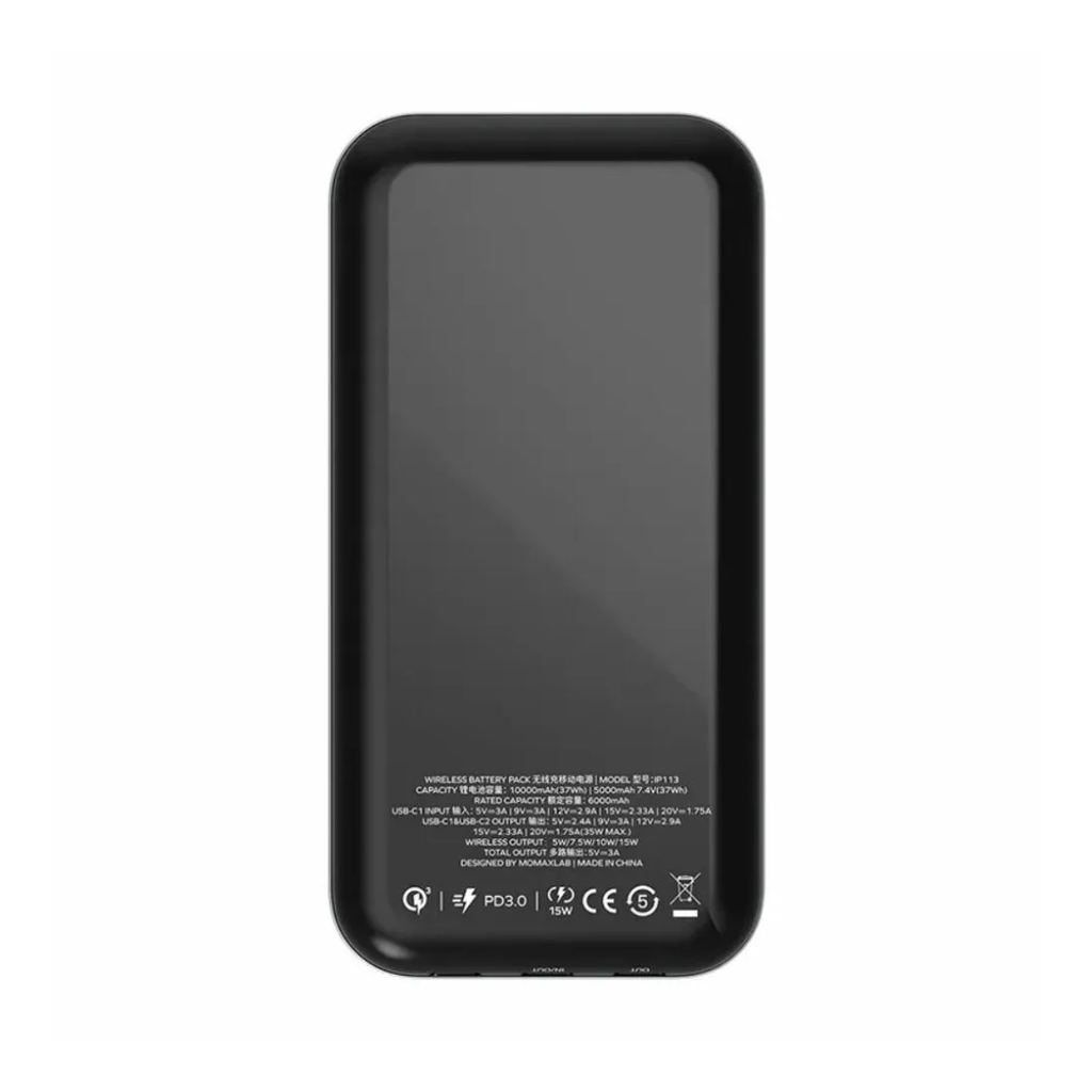 Momax Q.mag Power 13 10000 Magnetic Wireless Battery Pack | Black