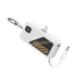 LZEL NanoFlux Charger Mini – 5,000mAh PD Lightning Power Bank with Built-in Type-C Cable